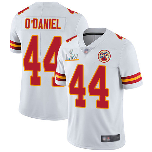Nike Chiefs #44 Dorian O'Daniel White Men's Super Bowl LV Bound Stitched NFL Vapor Untouchable Limited Jersey