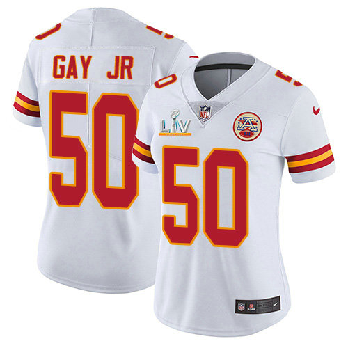 Nike Chiefs #50 Willie Gay Jr. White Women's Super Bowl LV Bound Stitched NFL Vapor Untouchable Limited Jersey