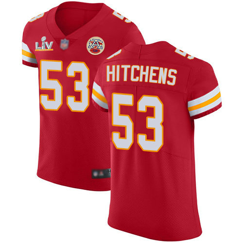 Nike Chiefs #53 Anthony Hitchens Red Team Color Men's Super Bowl LV Bound Stitched NFL Vapor Untouchable Elite Jersey