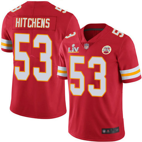 Nike Chiefs #53 Anthony Hitchens Red Team Color Youth Super Bowl LV Bound Stitched NFL Vapor Untouchable Limited Jersey