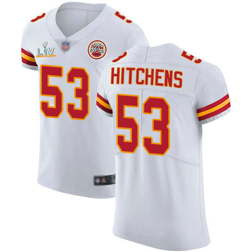 Nike Chiefs #53 Anthony Hitchens White Men's Super Bowl LV Bound Stitched NFL New Elite Jersey