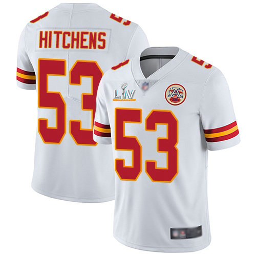 Nike Chiefs #53 Anthony Hitchens White Men's Super Bowl LV Bound Stitched NFL Vapor Untouchable Limited Jersey