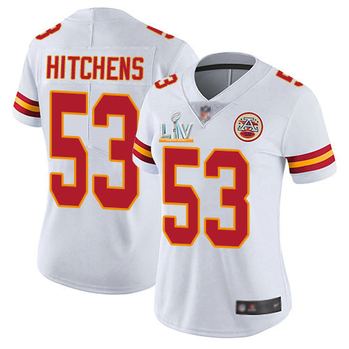 Nike Chiefs #53 Anthony Hitchens White Women's Super Bowl LV Bound Stitched NFL Vapor Untouchable Limited Jersey