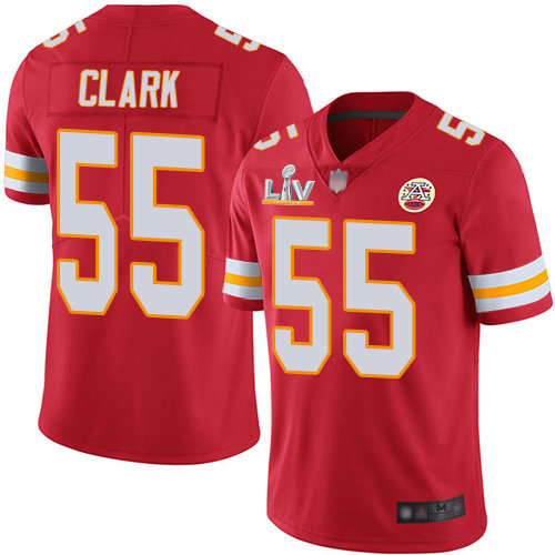 Nike Chiefs #55 Frank Clark Red Team Color Youth Super Bowl LV Bound Stitched NFL Vapor Untouchable Limited Jersey