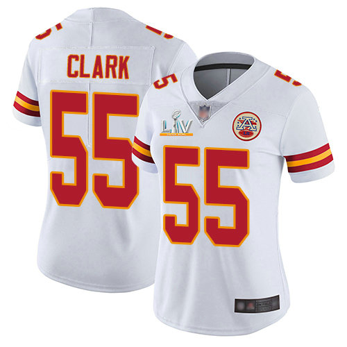 Nike Chiefs #55 Frank Clark White Women's Super Bowl LV Bound Stitched NFL Vapor Untouchable Limited Jersey