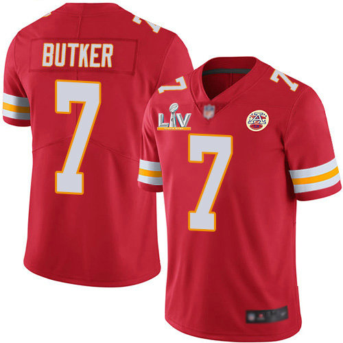 Nike Chiefs #7 Harrison Butker Red Team Color Youth Super Bowl LV Bound Stitched NFL Vapor Untouchable Limited Jersey