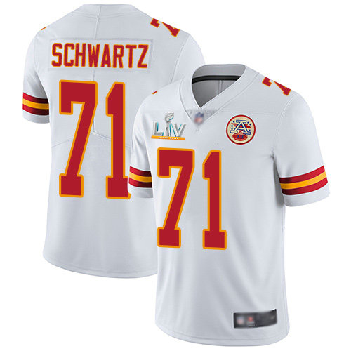 Nike Chiefs #71 Mitchell Schwartz White Youth Super Bowl LV Bound Stitched NFL Vapor Untouchable Limited Jersey