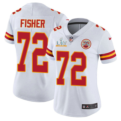 Nike Chiefs #72 Eric Fisher White Women's Super Bowl LV Bound Stitched NFL Vapor Untouchable Limited Jersey