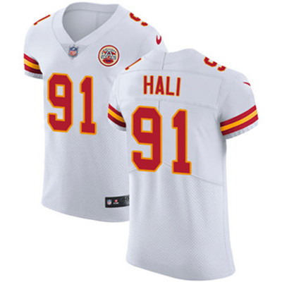 Nike Chiefs #91 Tamba Hali White Men's Stitched NFL Vapor Untouchable Elite Jersey