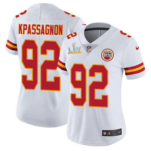 Nike Chiefs #92 Tanoh Kpassagnon White Women's Super Bowl LV Bound Stitched NFL Vapor Untouchable Limited Jersey