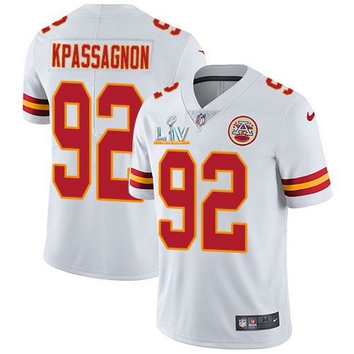 Nike Chiefs #92 Tanoh Kpassagnon White Youth Super Bowl LV Bound Stitched NFL Vapor Untouchable Limited Jersey