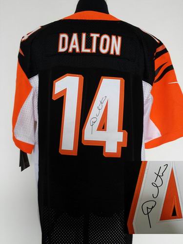 Nike Cincinnati Bengals #14 Andy Dalton Black elite signature jerseys