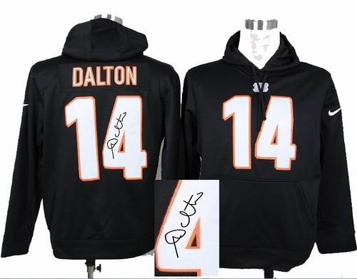 Nike Cincinnati Bengals #14 Andy Dalton Black signature hoody
