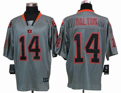 Nike Cincinnati Bengals #14 Andy Dalton Lights Out grey elite Jersey