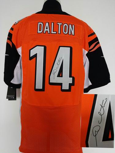 Nike Cincinnati Bengals #14 Andy Dalton orange elite signature jerseys