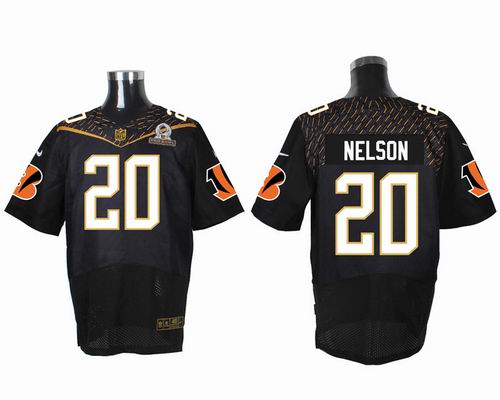 Nike Cincinnati Bengals #20 Reggie Nelson black 2016 Pro Bowl Elite Jersey