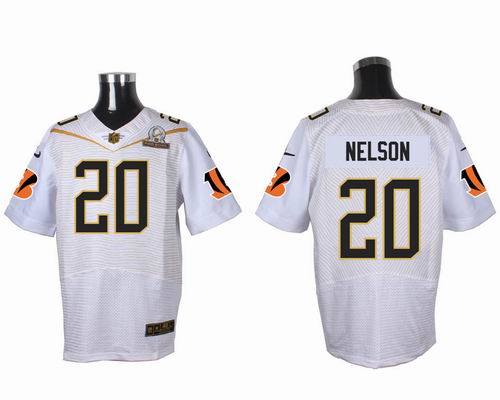 Nike Cincinnati Bengals #20 Reggie Nelson white 2016 Pro Bowl Elite Jersey