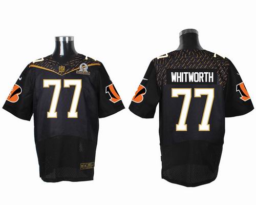 Nike Cincinnati Bengals #77 Andrew Whitworth Black 2016 Pro Bowl Elite jerseys