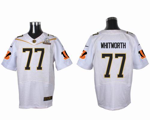 Nike Cincinnati Bengals #77 Andrew Whitworth white 2016 Pro Bowl Elite jerseys