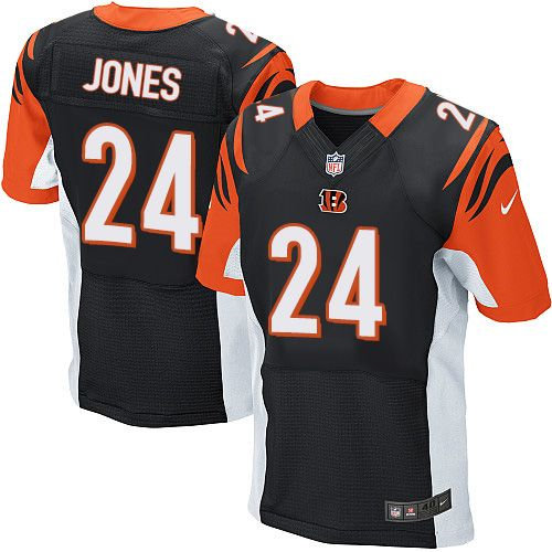 Nike Cincinnati Bengals 24 Adam Jones Black Team Color NFL Elite Jersey