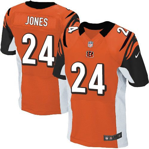 Nike Cincinnati Bengals 24 Adam Jones Orange Alternate NFL Elite Jersey