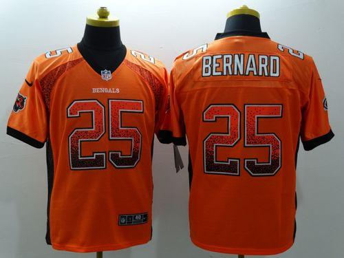 Nike Cincinnati Bengals 25 Giovani Bernard Orange Alternate NFL Elite Drift Fashion Jersey