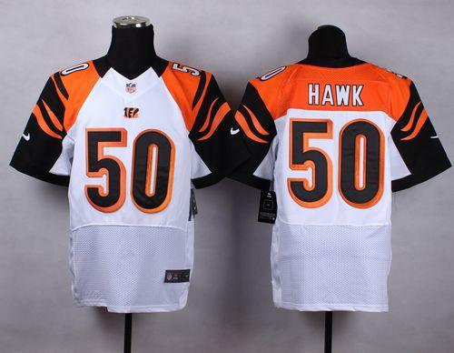 Nike Cincinnati Bengals 50 A.J. Hawk White NFL Elite Jersey