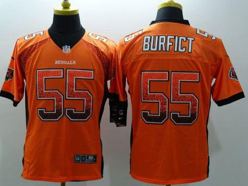 Nike Cincinnati Bengals 55 Vontaze Burfict Orange Alternate NFL Elite Drift fashion jersey