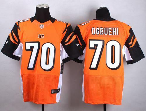 Nike Cincinnati Bengals 70 Cedric Ogbuehi Orange Alternate NFL Elite jersey