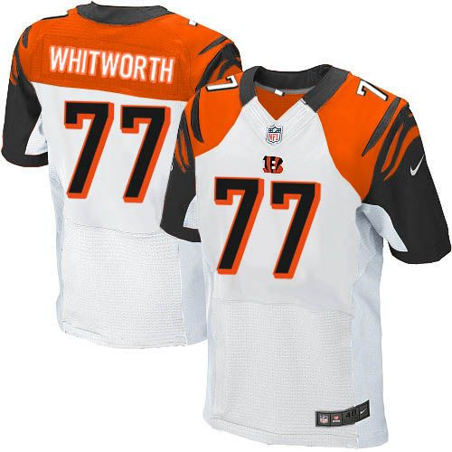 Nike Cincinnati Bengals 77 Andrew Whitworth White NFL Elite Jersey