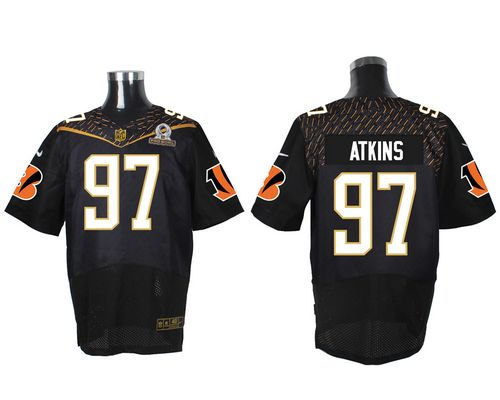 Nike Cincinnati Bengals 97 Geno Atkins Black 2016 Pro Bowl NFL Elite Jersey