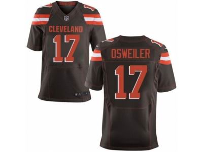 Nike Cleveland Browns #17 Brock Osweiler Elite Brown Jersey