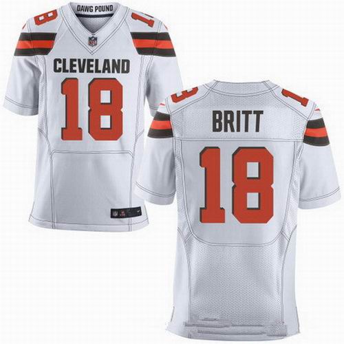 Nike Cleveland Browns #18 Kenny Britt White Elite jerseys