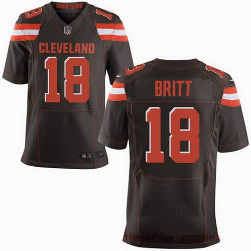 Nike Cleveland Browns #18 Kenny Britt brown Elite jerseys