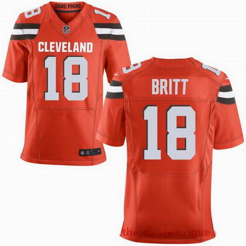 Nike Cleveland Browns #18 Kenny Britt orange Elite jerseys