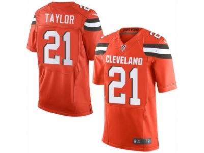 Nike Cleveland Browns #21 Jamar Taylor Elite Orange Jersey
