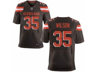 Nike Cleveland Browns #35 Howard Wilson Elite Brown Jersey
