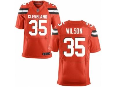 Nike Cleveland Browns #35 Howard Wilson Elite Orange Jersey
