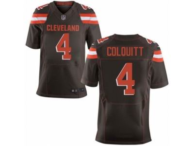 Nike Cleveland Browns #4 Britton Colquitt Elite Brown Jersey