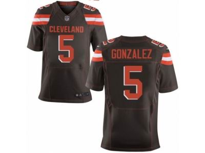 Nike Cleveland Browns #5 Zane Gonzalez Elite Brown Jersey