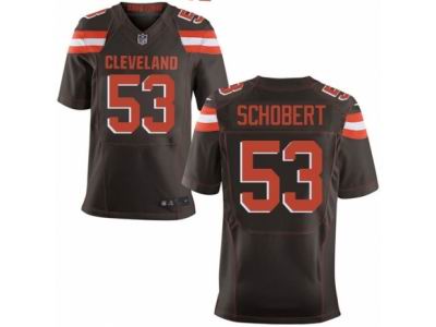 Nike Cleveland Browns #53 Joe Schobert Elite Brown Jersey