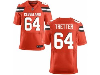 Nike Cleveland Browns #64 JC Tretter Elite Orange Jersey