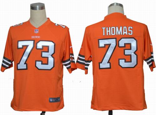 Nike Cleveland Browns #73 Joe Thomas orange game jerseys