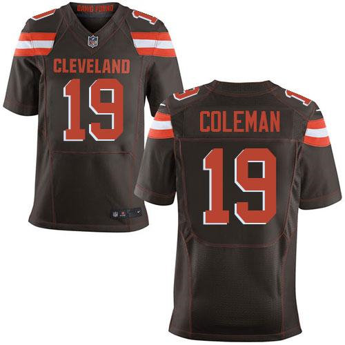 Nike Cleveland Browns 19 Corey Coleman Brown Team Color NFL Elite Jersey