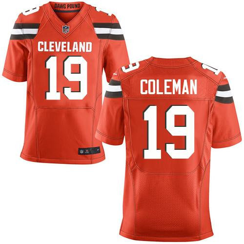 Nike Cleveland Browns 19 Corey Coleman Orange Alternate NFL Elite Jersey