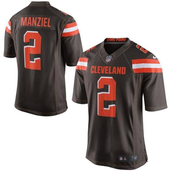 Nike Cleveland Browns 2 Johnny Manziel Brown Team Color NFL New Elite Jersey