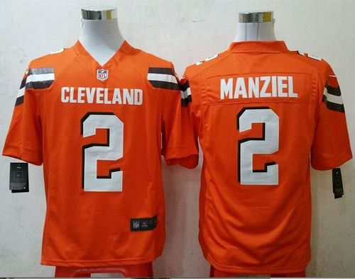 Nike Cleveland Browns 2 Johnny Manziel Orange Alternate NFL Game Jersey