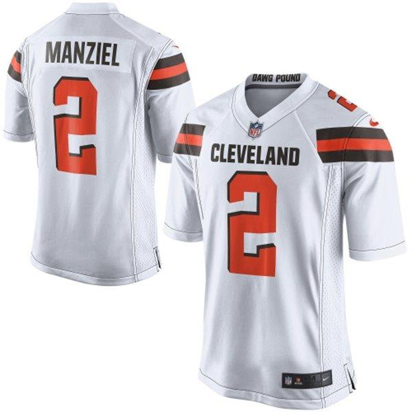 Nike Cleveland Browns 2 Johnny Manziel White NFL New Elite Jersey