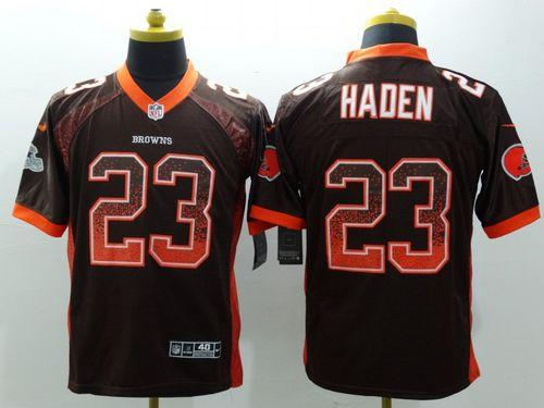 Nike Cleveland Browns 23 Joe Haden Brown Team Color NFL Elite Drift fashion jersey