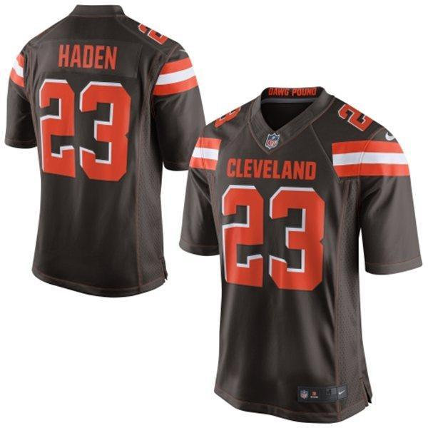 Nike Cleveland Browns 23 Joe Haden Brown Team Color NFL New Elite Jersey